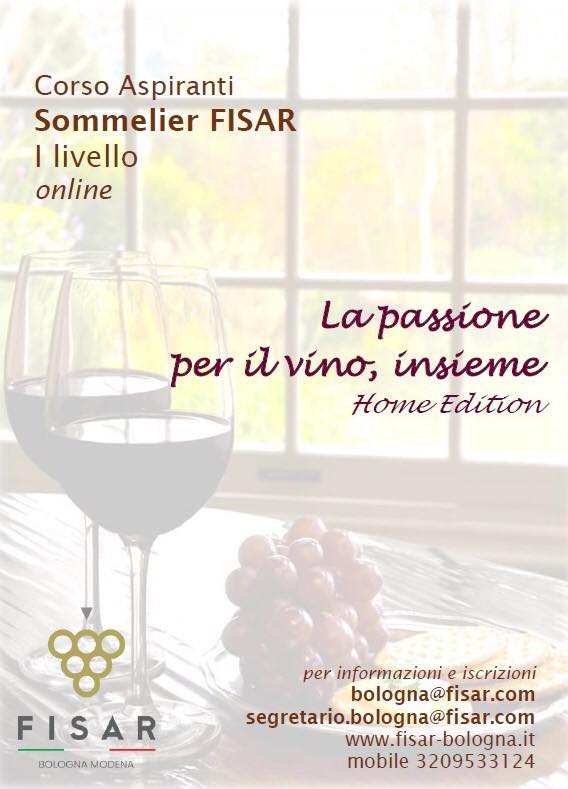 Corso di 1° livello per Aspiranti Sommelier… online