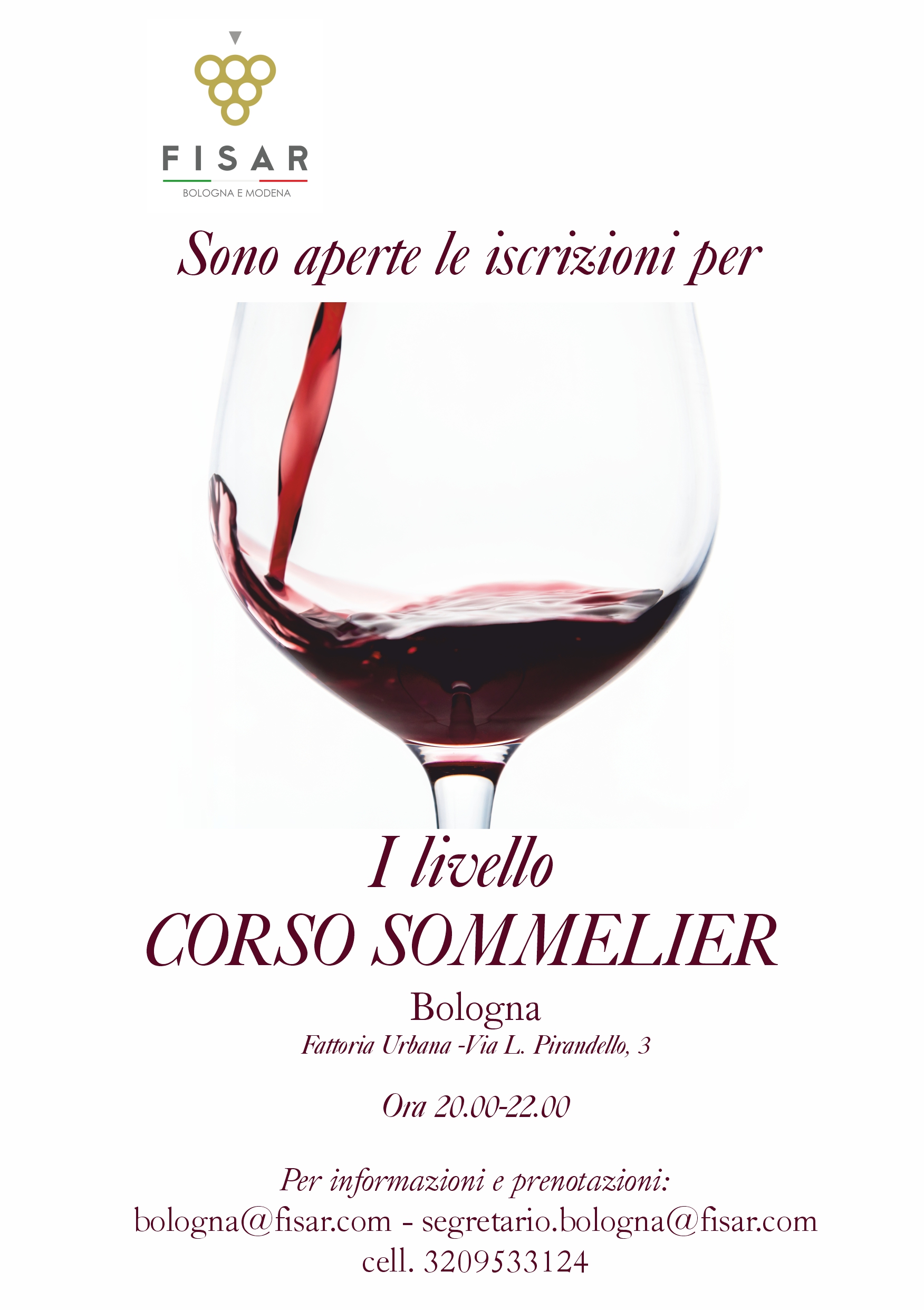 Corso sommelier di 1° livello a Bologna