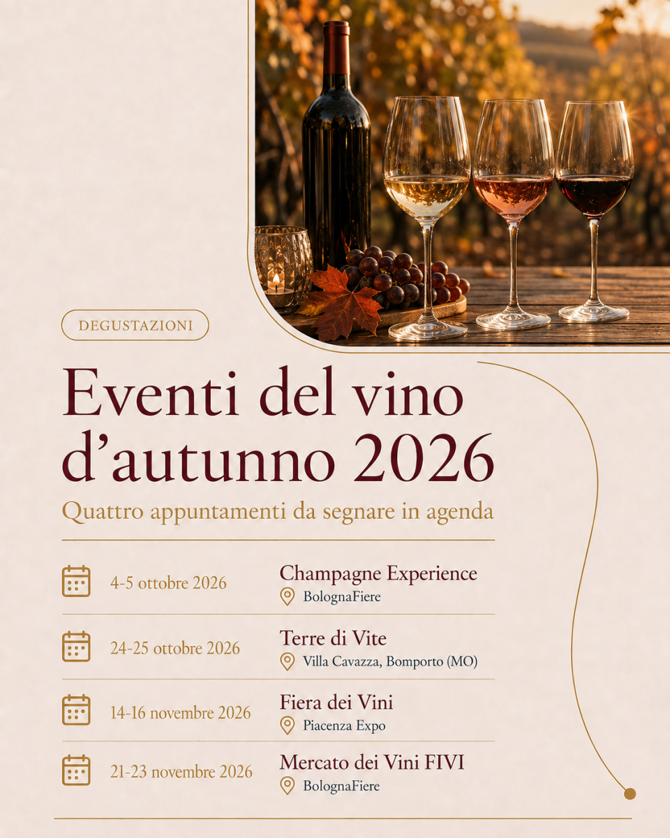 Gli eventi del vino da non perdere nell’autunno 2026